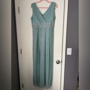 R&M Richards Aqua Sleeveless Dress